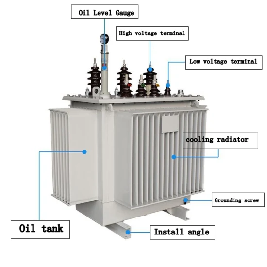 Trasformatore di trasmissione/distribuzione di potenza trifase S11 30kVA-20000kVA 6kV-35kV riempito di olio (riempito di liquido)